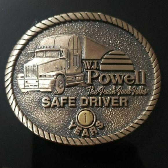 Octanner W.J. Powell safe driver 1 yr belt buckle - Picture 2 of 4